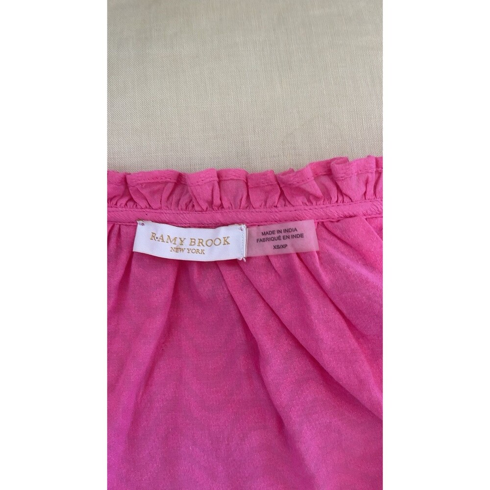 $178 Ramy Brook Tie Front Top Hot Pink Sexy Festival XS - Picture 6 of 8